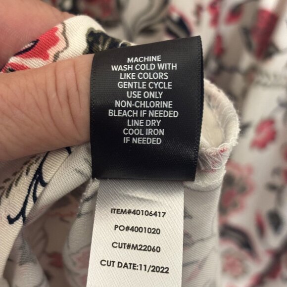 Floral Sleeveless High-Neck Dress With Pockets By Torrid Size 2 White/Pink/Black - Picture 14 of 14